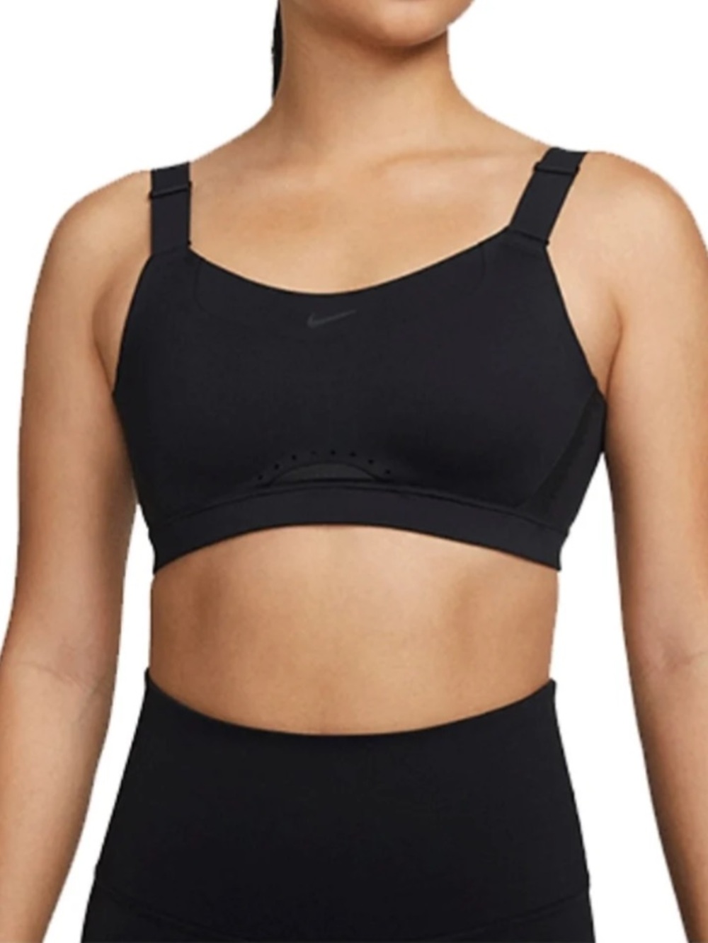 NWT Nike Alpha High Support Padded Sports Bra Black Sz Small High Support Gym